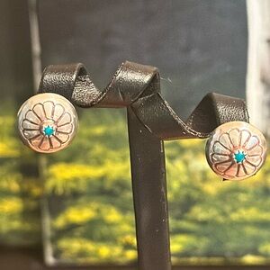 Sterling silver to turquoise earrings, estate piece